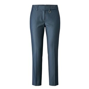 Sharagano Studio Womens Slate Blue D-Ring Classic Dress Pants Sz 8 Straight Leg